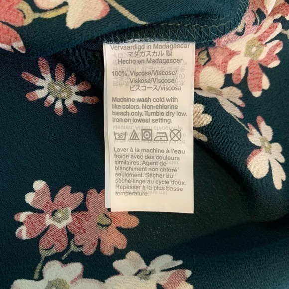 MADEWELL Dark Green Spruce Blooms Rhyme Top Blouse - Picture 11 of 12